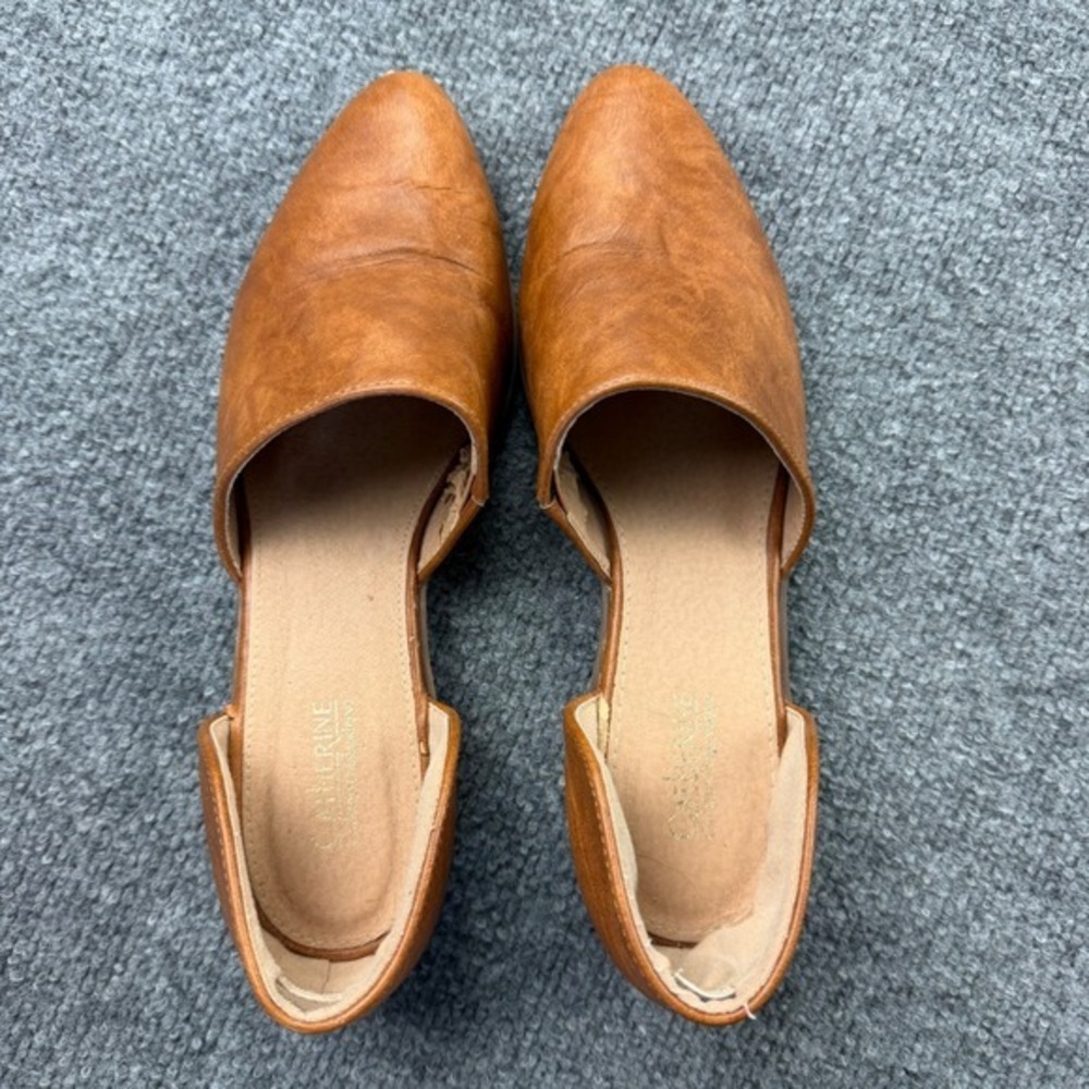 Catherine Malandrino Pointed Toe D'Orsay Flats Tan Size 9 - Picture 5 of 8